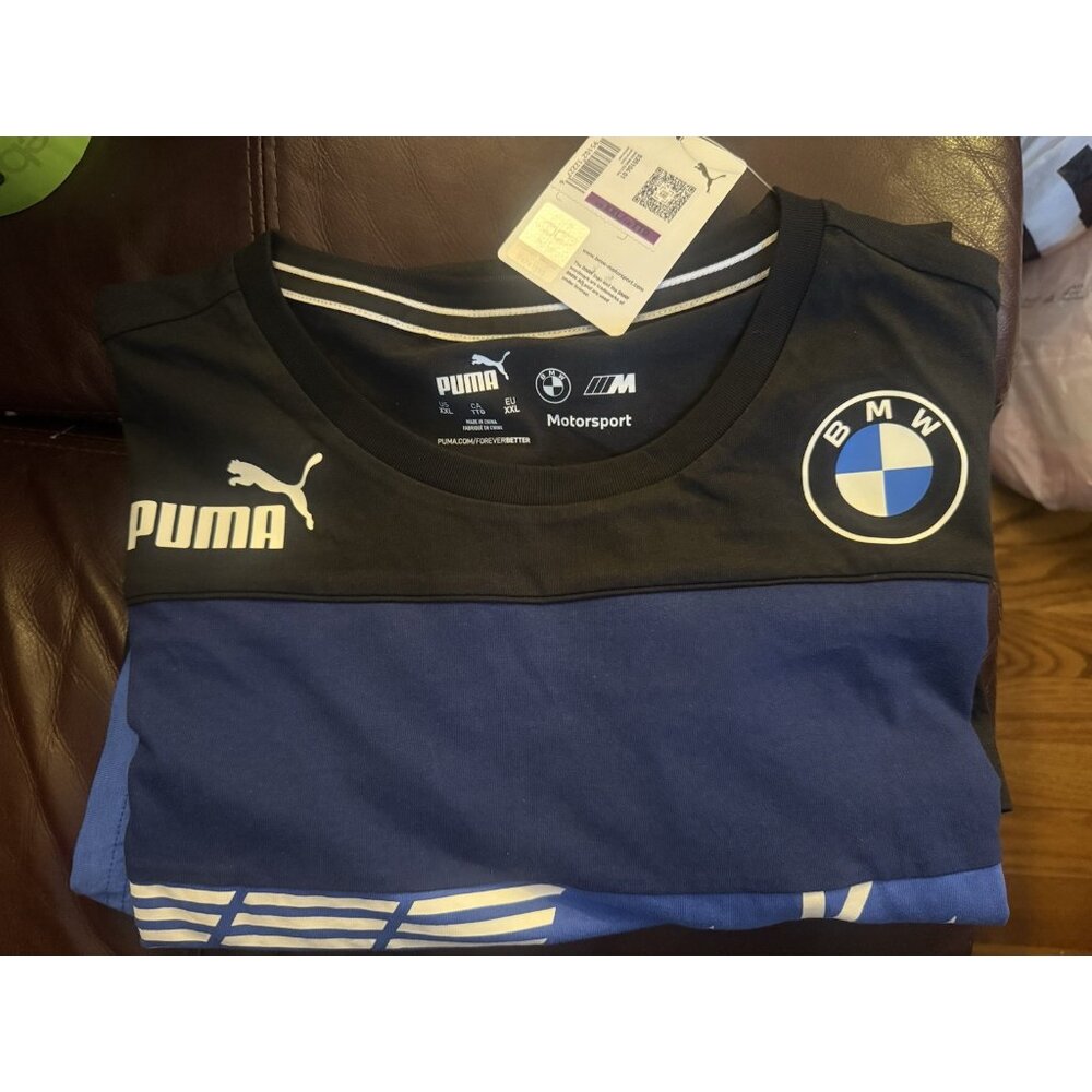 PUMA BMW MOTORSPORT SDS Men's T-Shirt Color Black and Blue Size XXL NWT - Picture 12 of 15